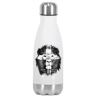 Lion Cross Jesus Christian Lord God Believer Gift Stainless Steel Insulated Water Bottle