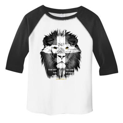 Lion Cross Jesus Christian Lord God Believer Gift Toddler Fine Jersey T-Shirt