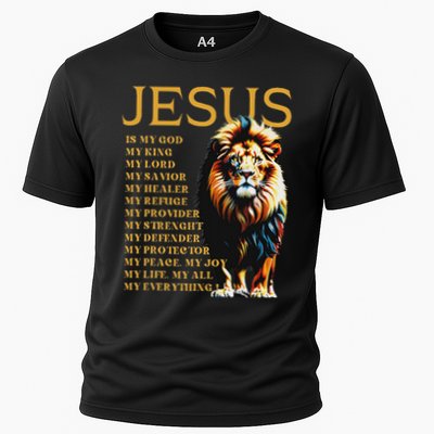 Lion Christian Jesus Is My God King, Lord, And Savior Performance Shirt