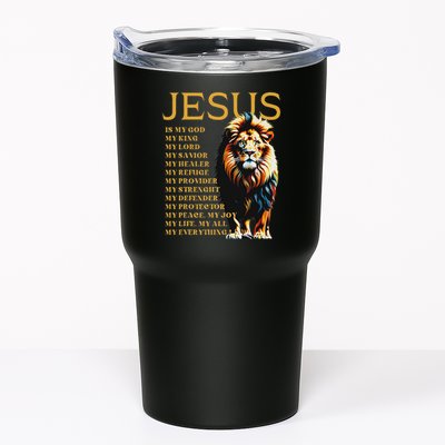 Lion Christian Jesus Is My God King, Lord, And Savior Tumbler