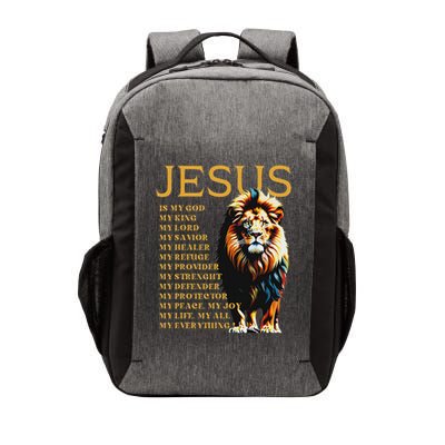 Lion Christian Jesus Is My God King, Lord, And Savior Vector Backpack