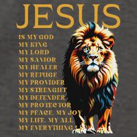 Lion Christian Jesus Is My God King, Lord, And Savior Vector Backpack