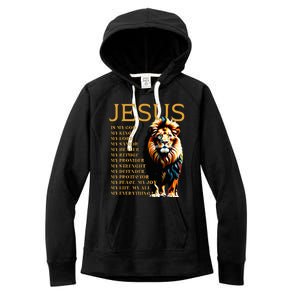 Lion Christian Jesus Is My God King Lord And Savior Women's Fleece Hoodie