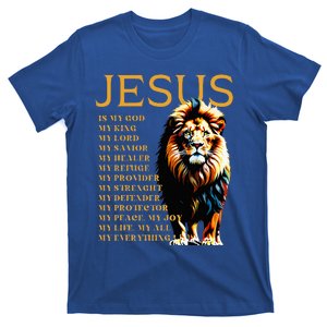 Lion Christian Jesus Is My God King Lord And Savior T-Shirt