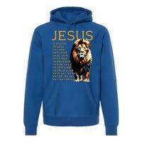 Lion Christian Jesus Is My God King Lord And Savior Premium Hoodie