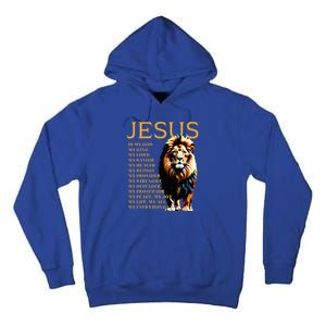 Lion Christian Jesus Is My God King Lord And Savior Tall Hoodie