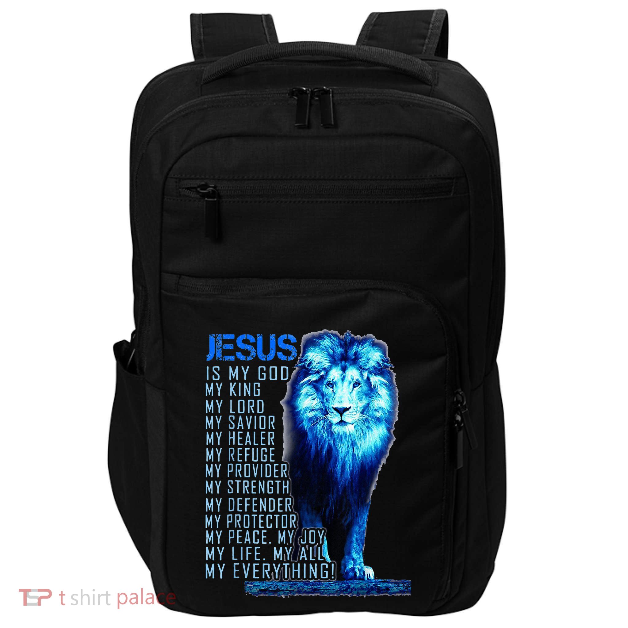 Lion Christian Jesus Is My God King Lord And Savior Impact Tech Backpack
