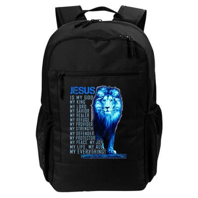 Lion Christian Jesus Is My God King Lord And Savior Backpack
