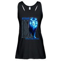 Lion Christian Jesus Is My God King Lord And Savior Ladies Essential Flowy Tank