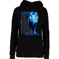 Lion Christian Jesus Is My God King Lord And Savior Womens Funnel Neck Pullover Hood