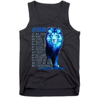 Lion Christian Jesus Is My God King Lord And Savior Tank Top