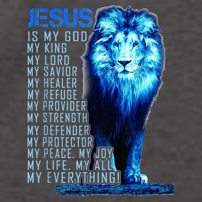 Lion Christian Jesus Is My God King Lord And Savior Vector Backpack
