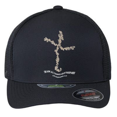 Laminin Christian Jesus Cross Flexfit Unipanel Trucker Cap