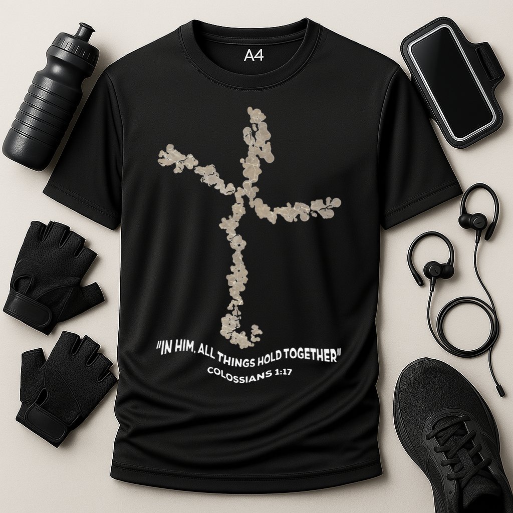 Laminin Christian Jesus Cross Cooling Performance Crew T-Shirt