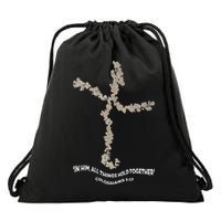 Laminin Christian Jesus Cross Drawstring Bag