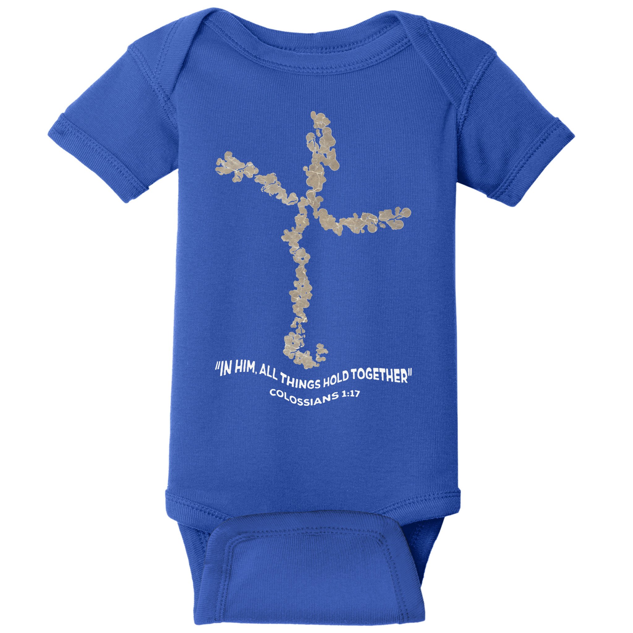Laminin Christian Jesus Cross Baby Bodysuit