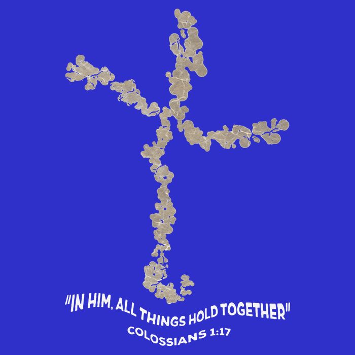 Laminin Christian Jesus Cross Baby Bodysuit