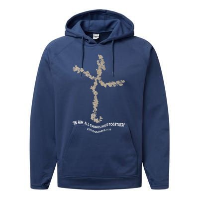 Laminin Christian Jesus Cross Performance Fleece Hoodie