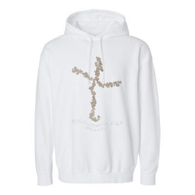 Laminin Christian Jesus Cross Garment-Dyed Fleece Hoodie