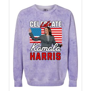 LetS Celebrate Kamala Harris 2024 Colorblast Crewneck Sweatshirt