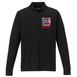 LetS Celebrate Kamala Harris 2024 Performance Long Sleeve Polo