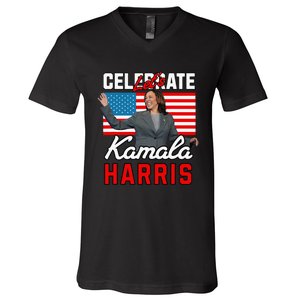 LetS Celebrate Kamala Harris 2024 V-Neck T-Shirt