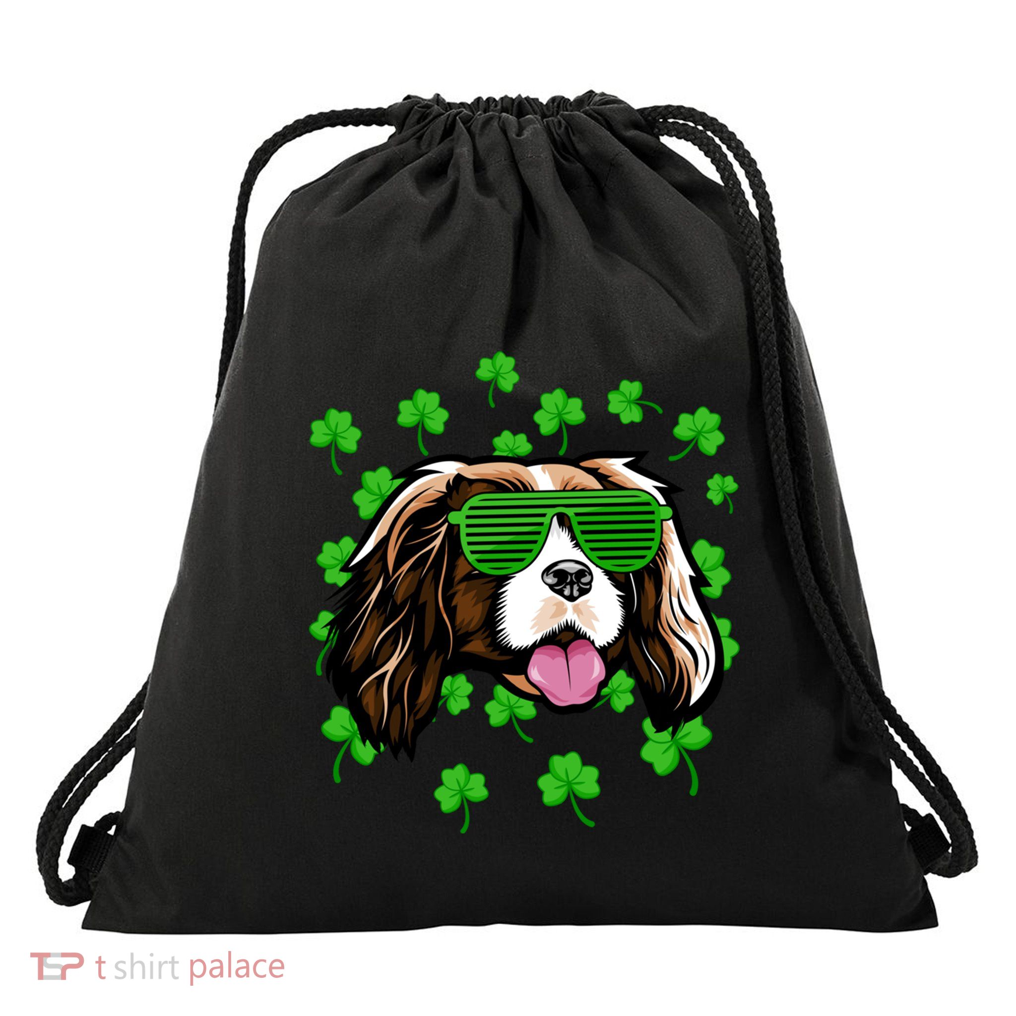Leprechaun Cavalier King Charles Spaniel St PatrickS Day Great Gift Drawstring Bag