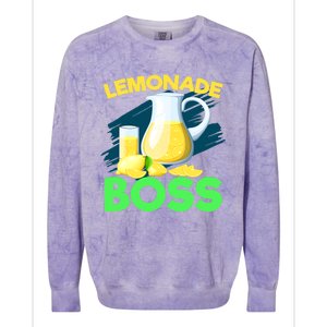 Lemonade Crew Kids Funny Lemonade Boss Lemon Lover Squad Colorblast Crewneck Sweatshirt