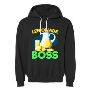 Lemonade Crew Kids Funny Lemonade Boss Lemon Lover Squad Garment-Dyed Fleece Hoodie