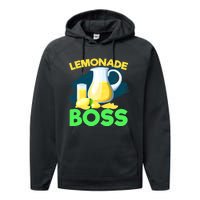 Lemonade Crew Kids Funny Lemonade Boss Lemon Lover Squad Performance Fleece Hoodie