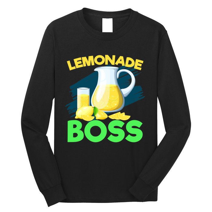 Lemonade Crew Kids Funny Lemonade Boss Lemon Lover Squad Long Sleeve Shirt