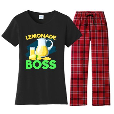 Lemonade Crew Kids Funny Lemonade Boss Lemon Lover Squad Women's Flannel Pajama Set