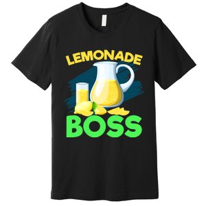 Lemonade Crew Kids Funny Lemonade Boss Lemon Lover Squad Premium T-Shirt