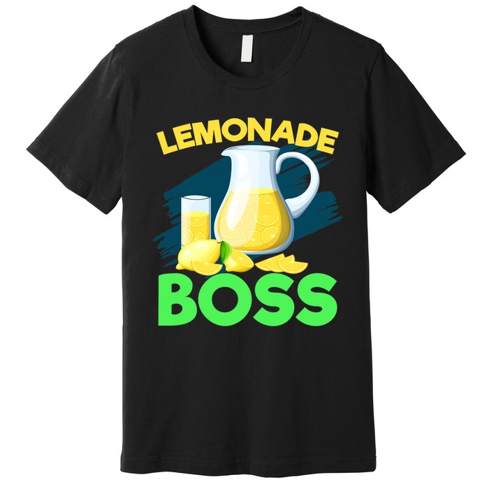 Lemonade Crew Kids Funny Lemonade Boss Lemon Lover Squad Premium T-Shirt