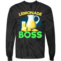 Lemonade Crew Kids Funny Lemonade Boss Lemon Lover Squad Tie-Dye Long Sleeve Shirt