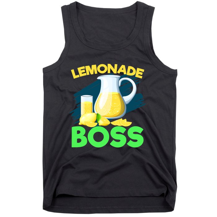 Lemonade Crew Kids Funny Lemonade Boss Lemon Lover Squad Tank Top