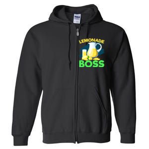 Lemonade Crew Kids Funny Lemonade Boss Lemon Lover Squad Full Zip Hoodie