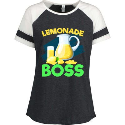 Lemonade Crew Kids Funny Lemonade Boss Lemon Lover Squad Enza Ladies Jersey Colorblock Tee