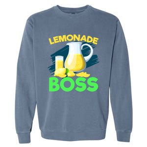 Lemonade Crew Kids Funny Lemonade Boss Lemon Lover Squad Garment-Dyed Sweatshirt