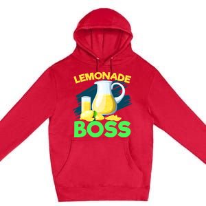 Lemonade Crew Kids Funny Lemonade Boss Lemon Lover Squad Premium Pullover Hoodie