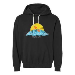 Lake Caroline Kayak Mississippi Garment-Dyed Fleece Hoodie