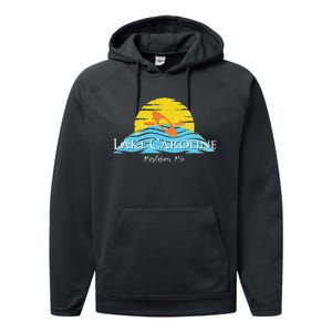 Lake Caroline Kayak Mississippi Performance Fleece Hoodie