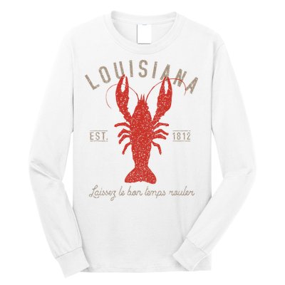 Louisiana Crawfish Laissez Le Bon Temps Rouler Long Sleeve Shirt
