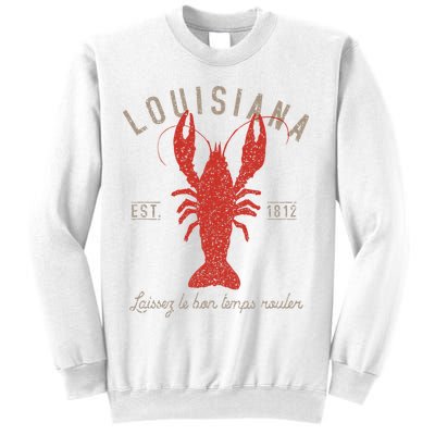 Louisiana Crawfish Laissez Le Bon Temps Rouler Sweatshirt