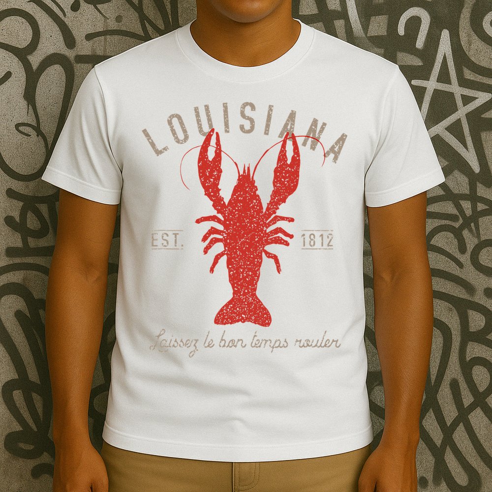 Louisiana Crawfish Laissez Le Bon Temps Rouler T-Shirt