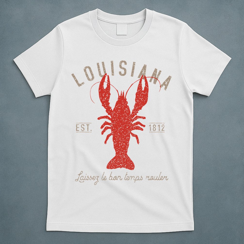 Louisiana Crawfish Laissez Le Bon Temps Rouler T-Shirt