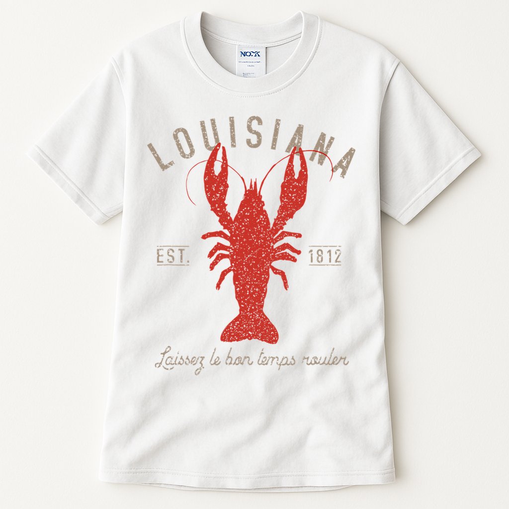 Louisiana Crawfish Laissez Le Bon Temps Rouler Tall T-Shirt