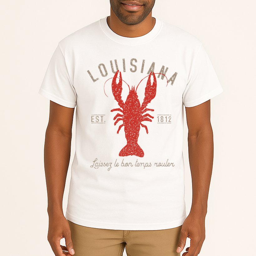 Louisiana Crawfish Laissez Le Bon Temps Rouler Tall T-Shirt