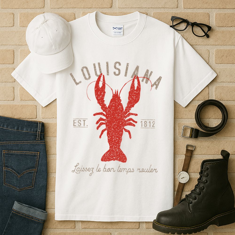 Louisiana Crawfish Laissez Le Bon Temps Rouler Tall T-Shirt