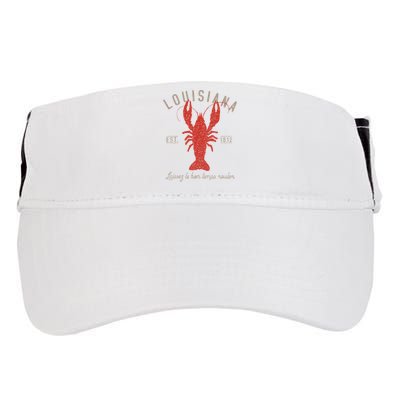 Louisiana Crawfish Laissez Le Bon Temps Rouler Adult Drive Performance Visor